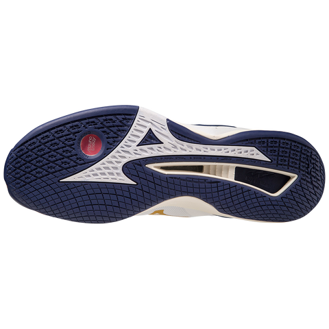 MIZUNO WAVE STEALTH NEO 43 White/BRibbon/MP Gold Bild 7