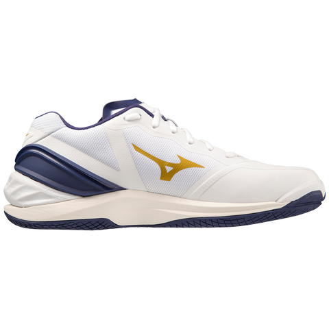 MIZUNO WAVE STEALTH NEO 43 White/BRibbon/MP Gold Bild 8