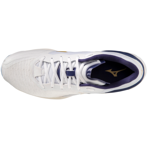 MIZUNO WAVE STEALTH NEO 43 White/BRibbon/MP Gold Bild 4