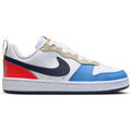 NIKE COURT BOROUGH LOW RECRAFT (GS) WHITE/THUNDER BLUE-LT CRIMSON Bild 1