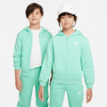 NIKE K NSW CLUB FLC HD FZ LS LBR EMERALD RISE/WHITE Bild 3