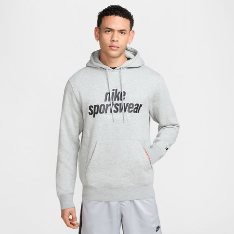 NIKE M NK CLUB BB PO HDY NSW GFX DK GREY HEATHER/LT SMOKE GREY/ Bild 1