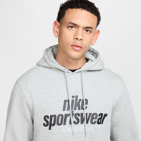 NIKE M NK CLUB BB PO HDY NSW GFX DK GREY HEATHER/LT SMOKE GREY/ Bild 4