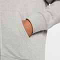 NIKE M NK CLUB FT FZ HOODIE DK GREY HEATHER/LT SMOKE GREY/ Bild 7