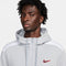 NIKE M NSW SP FLC FZ HOODIE BB WOLF GREY/WHITE Bild 4