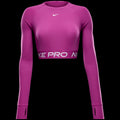 NIKE PRO DF 365 CROP LS HOT FUCHSIA/WHITE Bild 1