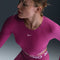 NIKE PRO DF 365 CROP LS HOT FUCHSIA/WHITE Bild 4