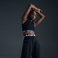 NIKE PRO DF 365 CROP TANK BLACK/WHITE Bild 5