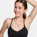 NIKE W NK DF INDY LGT SPT BRA BLACK/BLACK/WHITE Bild 7