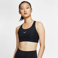 NIKE W NK DF SWSH 1PP BRA BLACK/WHITE Bild 3
