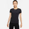 NIKE W NK ONE DF SS SLIM TOP BLACK/WHITE Bild 1