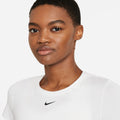 NIKE W NK ONE DF SS SLIM TOP BLACK/WHITE Bild 8