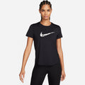 NIKE W NK ONE SWSH HBR DF SS TOP BLACK/WHITE Bild 1