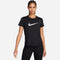 NIKE W NK ONE SWSH HBR DF SS TOP BLACK/WHITE Bild 1