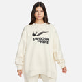NIKE W NSW FLC OS CREW GLS COCONUT MILK/BLACK Bild 1