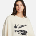 NIKE W NSW FLC OS CREW GLS COCONUT MILK/BLACK Bild 3